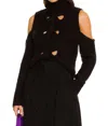 For Love & Lemons Keke Turtleneck Sweater In Black In Black