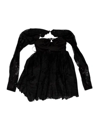 Pre-owned For Love & Lemons Lace Mini Dress W/ Tags In Black