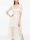 For Love & Lemons Lace Open Back Dress In White