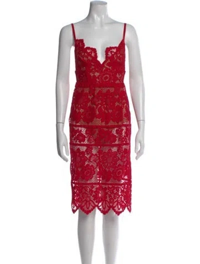Pre-owned For Love & Lemons Lace Pattern Knee-length Dress W/ Tags