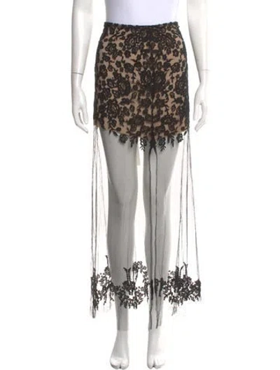 Pre-owned For Love & Lemons Lace Pattern Long Skirt In Multi