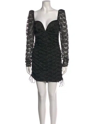 Pre-owned For Love & Lemons Lace Pattern Mini Dress In Multi