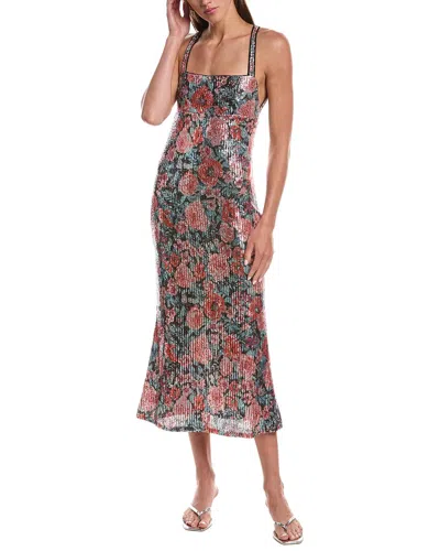 For Love & Lemons Ladonna Midi Dress In Multi