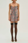 For Love & Lemons Ladonna Sequin Floral Minidress In Multi
