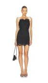 For Love & Lemons Lakeside Mini Dress In Black