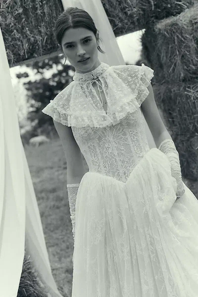 For Love & Lemons Layer Cake Chiffon Collar In White