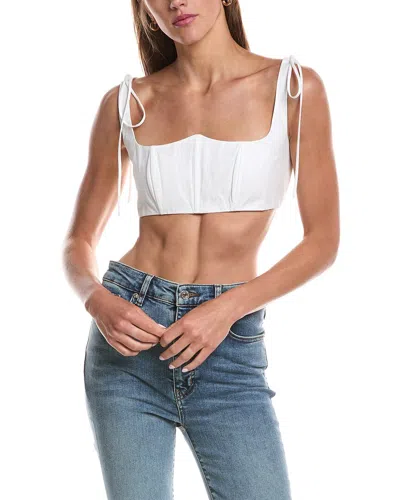 For Love & Lemons Layla Corset Top In White