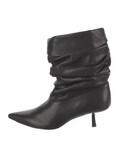 Pre-owned For Love & Lemons Leather Lace-up Boots In Black