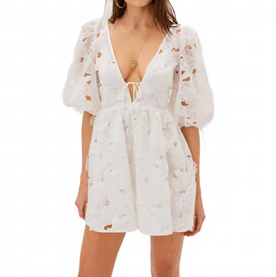 For Love & Lemons Leighton Mini Dress In White
