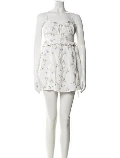 Pre-owned For Love & Lemons Linen Mini Dress W/ Tags In Multi