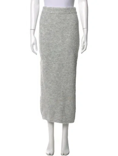 Pre-owned For Love & Lemons Long Skirt In Gray