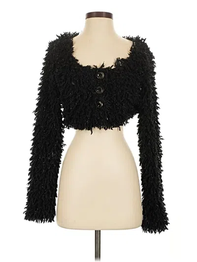 Pre-owned For Love & Lemons Long Sleeve Blouse In Black