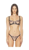 For Love & Lemons Love Letters Underwire Bra In Black