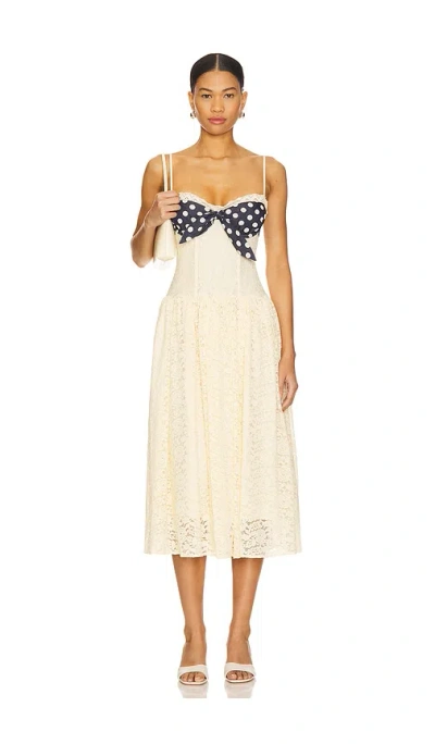 For Love & Lemons Lucy Lace Midi Dress