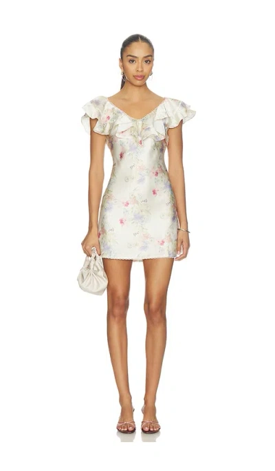 For Love & Lemons Lulu Shell Mini Dress In White