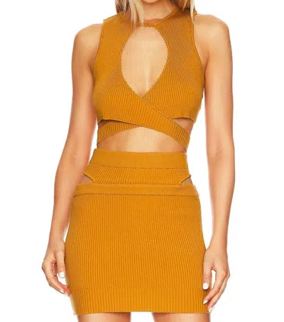 For Love & Lemons Maggie Crop Top In Orange