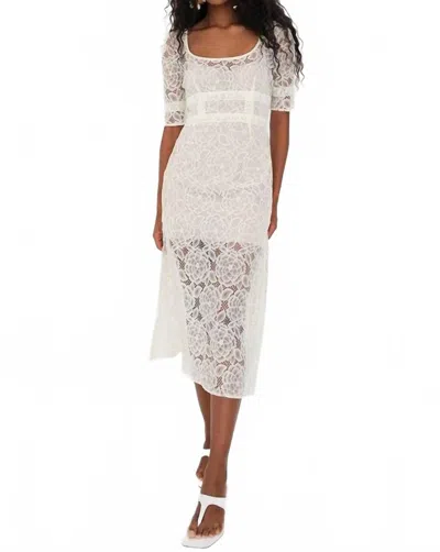 For Love & Lemons Marilyn Midi Dress In Cream In White