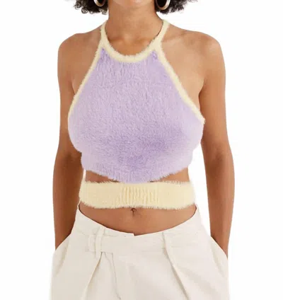 For Love & Lemons Maureen Crop Top In Purple In Multi