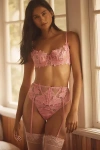 For Love & Lemons Maya Garter Belt In Pink