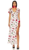 For Love & Lemons Maybelle Maxi Dress In White