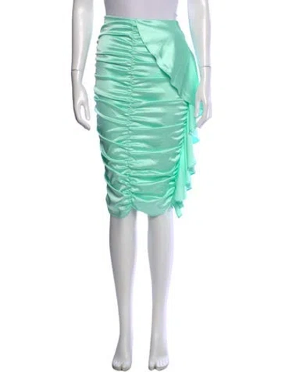 Pre-owned For Love & Lemons Midi Length Skirt In Green