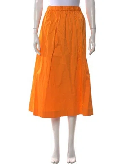 Pre-owned For Love & Lemons Midi Length Skirt W/ Tags In Orange