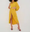 For Love & Lemons Mila Midi Dress In Yellow In Yellow
