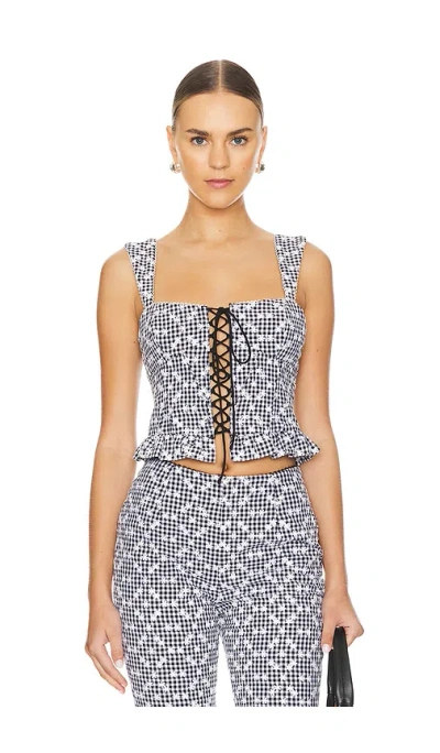 For Love & Lemons Mimi Top In Black