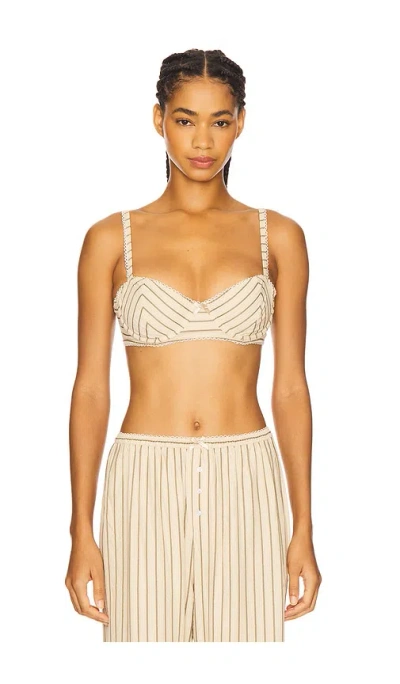 For Love & Lemons Mindy Underwire Bra In Neutral