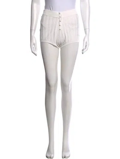 Pre-owned For Love & Lemons Mini Shorts In White
