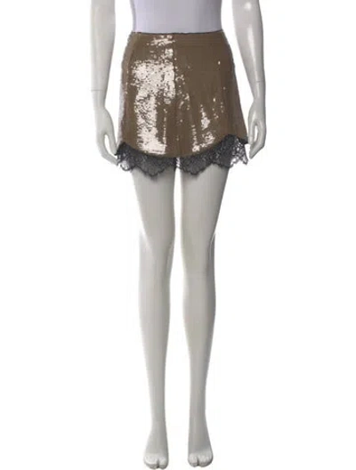 Pre-owned For Love & Lemons Mini Skirt In Black