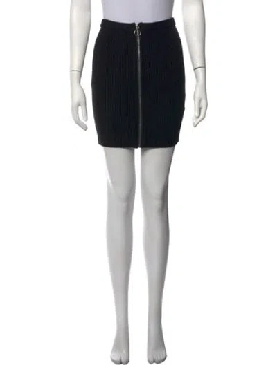 Pre-owned For Love & Lemons Mini Skirt In Black