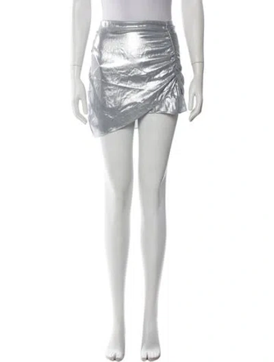 Pre-owned For Love & Lemons Mini Skirt In Gray