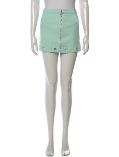 Pre-owned For Love & Lemons Mini Skirt In Green