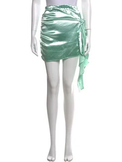 Pre-owned For Love & Lemons Mini Skirt In Green