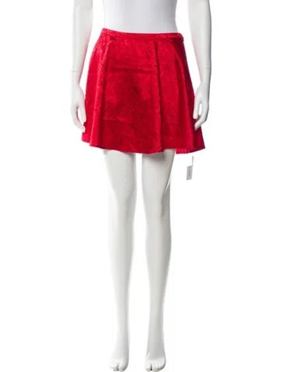 Pre-owned For Love & Lemons Mini Skirt W/ Tags In Red