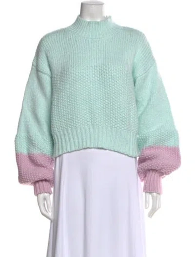 Pre-owned For Love & Lemons Mock Neck Sweater In Multi