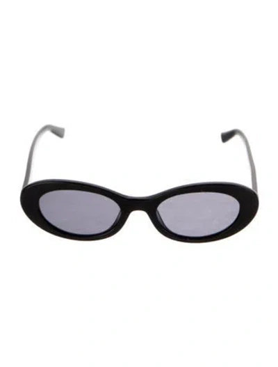 Pre-owned For Love & Lemons Narrow Tinted Sunglasses In Black