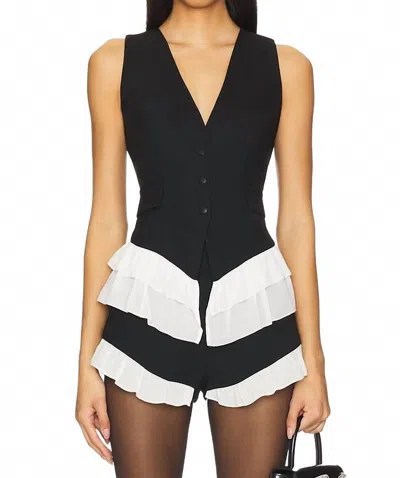 For Love & Lemons Noemie Vest In Black