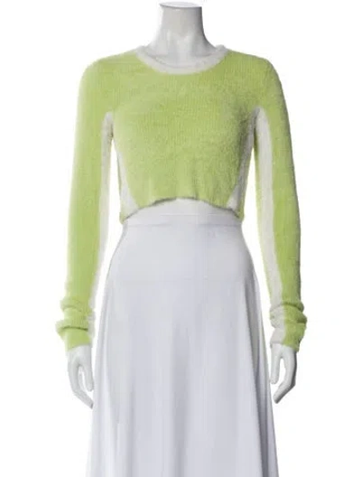 Pre-owned For Love & Lemons Nylon Crew Neck Sweater In Green