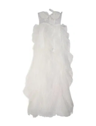 Pre-owned For Love & Lemons Nylon Long Dress W/ Tags In White