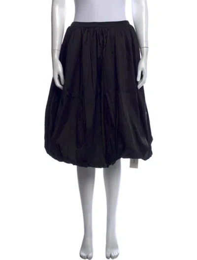 Pre-owned For Love & Lemons Nylon Midi Length Skirt In Black