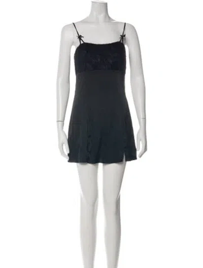 Pre-owned For Love & Lemons Nylon Mini Dress In Black