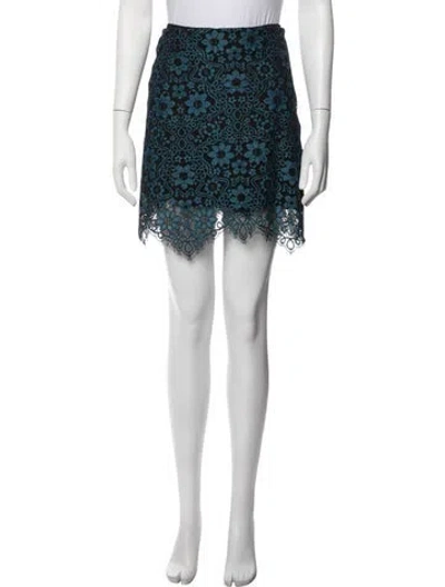Pre-owned For Love & Lemons Nylon Mini Skirt In Blue