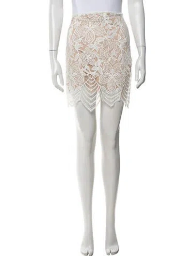 Pre-owned For Love & Lemons Nylon Mini Skirt In Neutrals