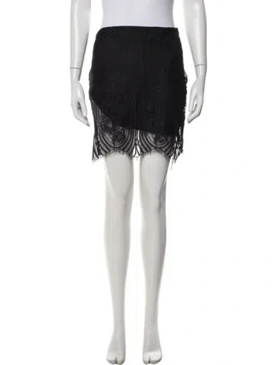 Pre-owned For Love & Lemons Nylon Mini Skirt In White