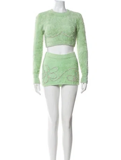 Pre-owned For Love & Lemons Nylon Printed Skirt Set In Green