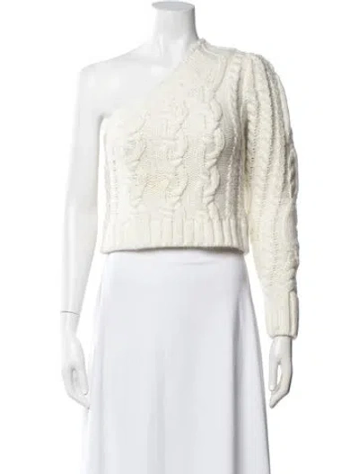 Pre-owned For Love & Lemons One-shoulder Sweater In Neutral