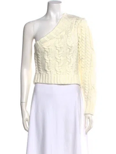 Pre-owned For Love & Lemons One-shoulder Sweater In Neutral