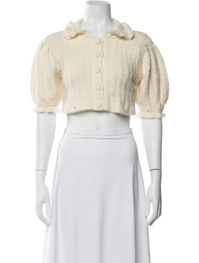 Pre-owned For Love & Lemons Open Front Sweater In Pink